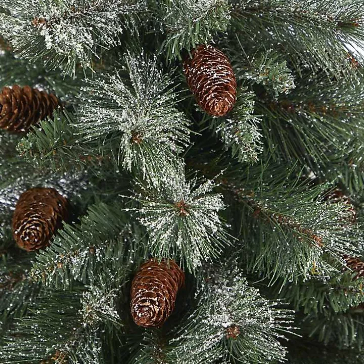 French Alps Mountain Pine Tree in Red Planter
