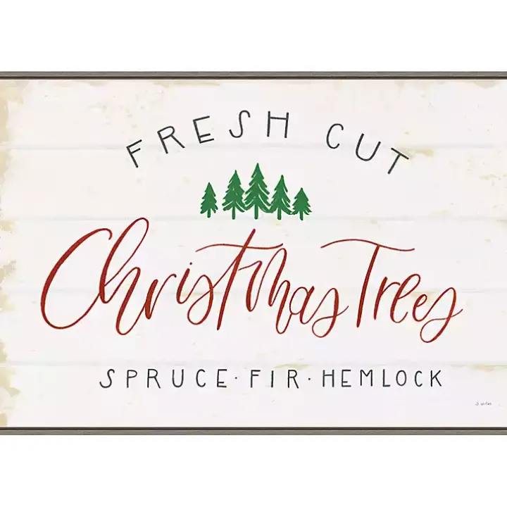Fresh Cut Trees Framed Canvas Print