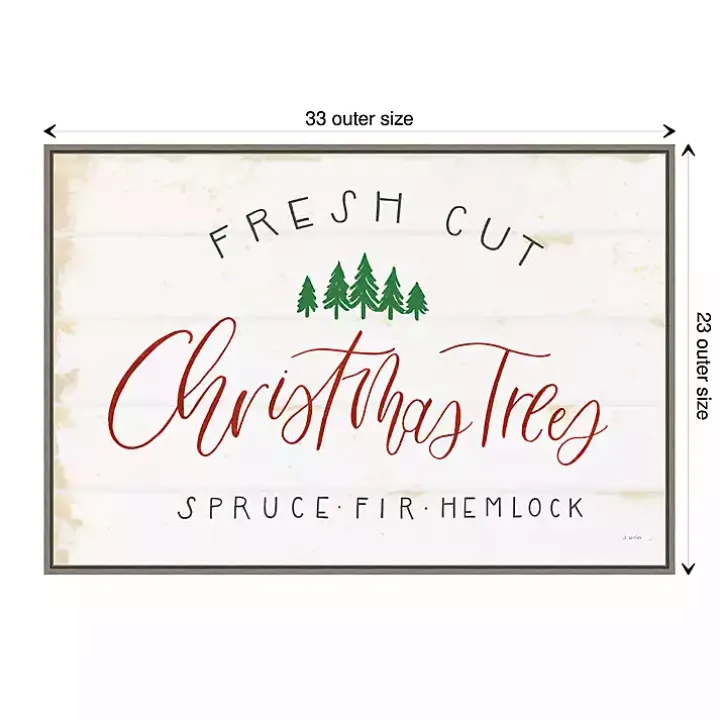 Fresh Cut Trees Framed Canvas Print