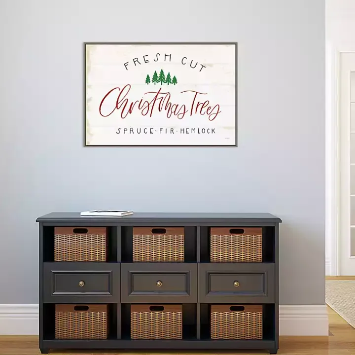 Fresh Cut Trees Framed Canvas Print