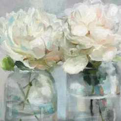 Fresh Picked Peonies Canvas Art Print