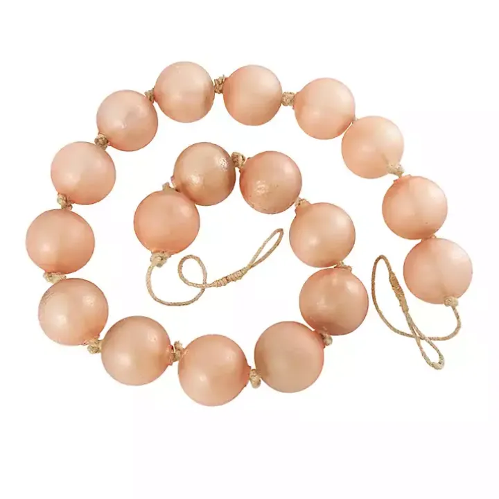Frosted Amber Glass Bead Garland