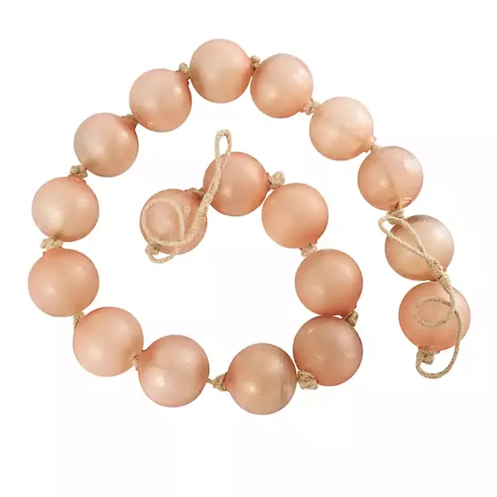 Frosted Amber Glass Bead Garland