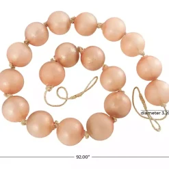 Frosted Amber Glass Bead Garland