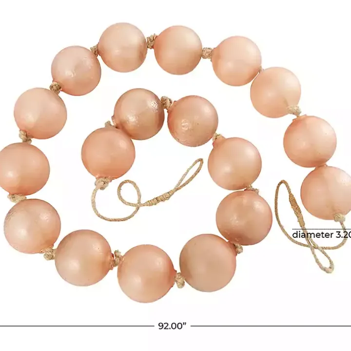 Frosted Amber Glass Bead Garland