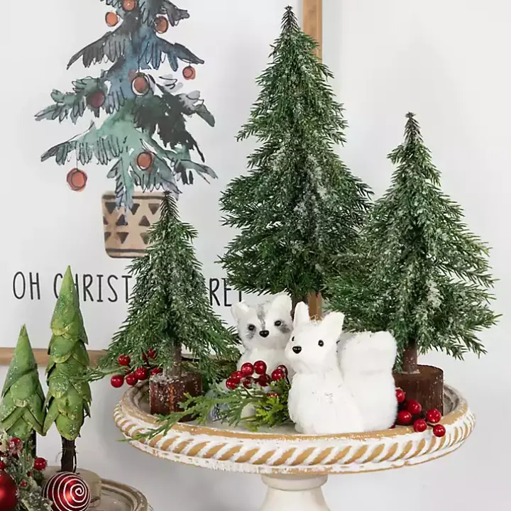 Frosted Pine Jute Base Christmas Tree