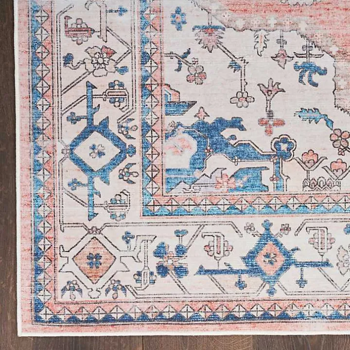 Fulton Coral Medallion Area Rug, 5x7
