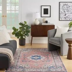 Fulton Coral Medallion Area Rug, 5x7
