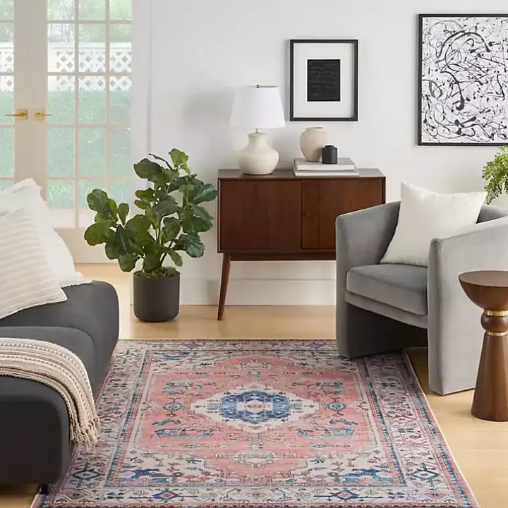 Fulton Coral Medallion Area Rug, 5x7