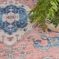 Fulton Coral Medallion Area Rug, 7x9