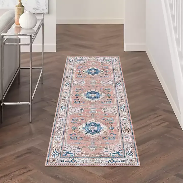 Fulton Coral Medallion Runner, 2x7
