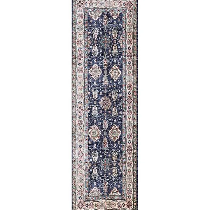 Fulton Navy Medallion Runner, 2x7