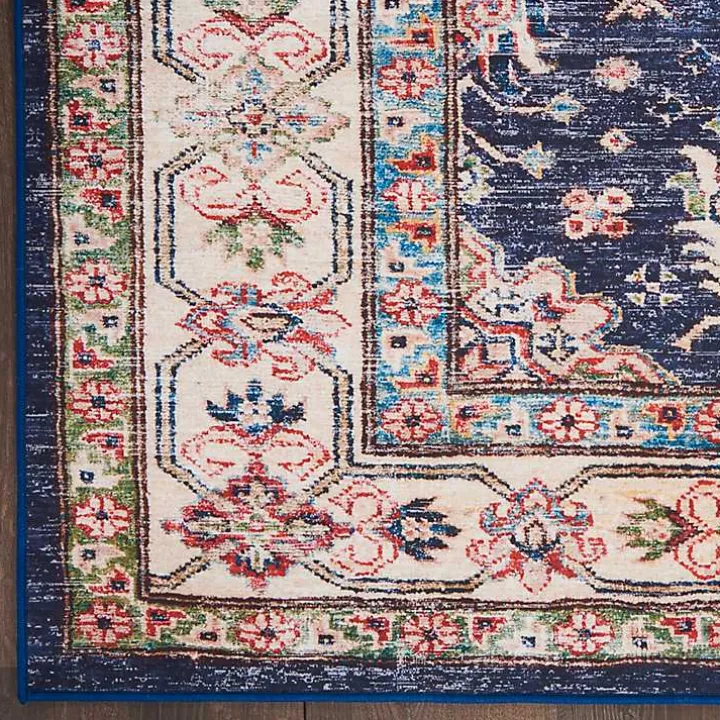 Fulton Navy Medallion Runner, 2x7