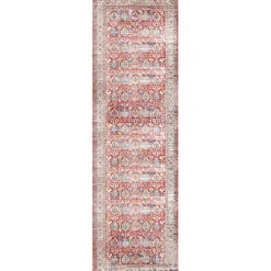 Fulton Red Traditional Runner, 2x7