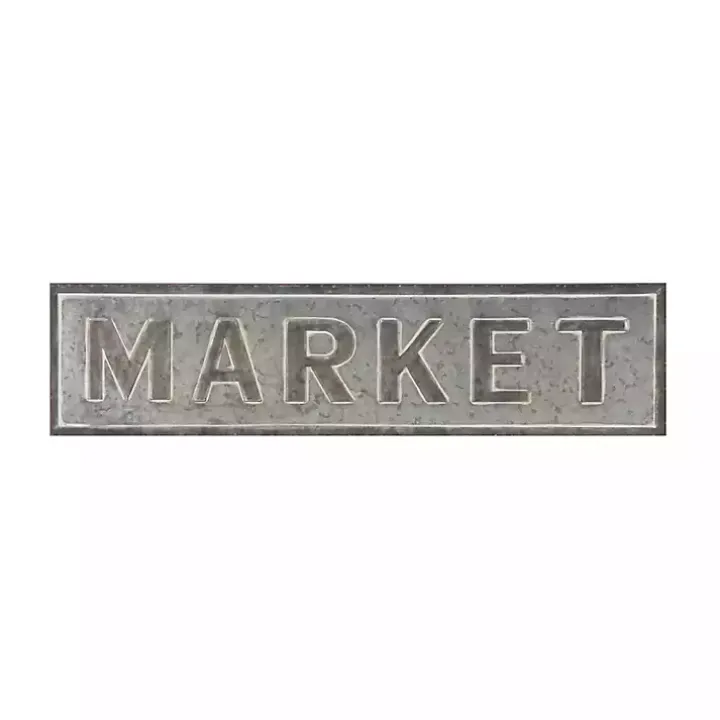 Galvanized Iron Market Wall Sign