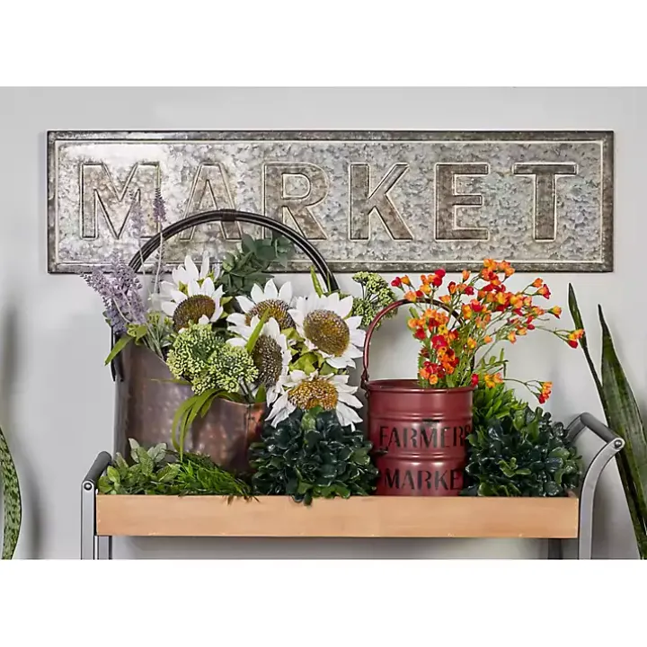 Galvanized Iron Market Wall Sign