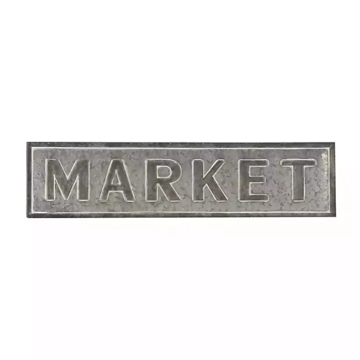 Galvanized Iron Market Wall Sign