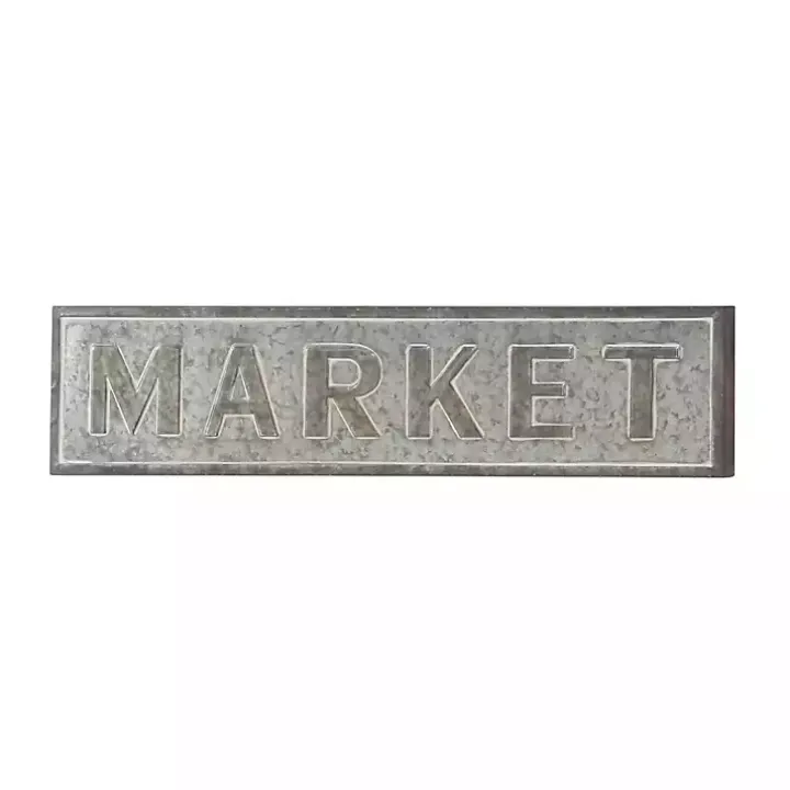 Galvanized Iron Market Wall Sign
