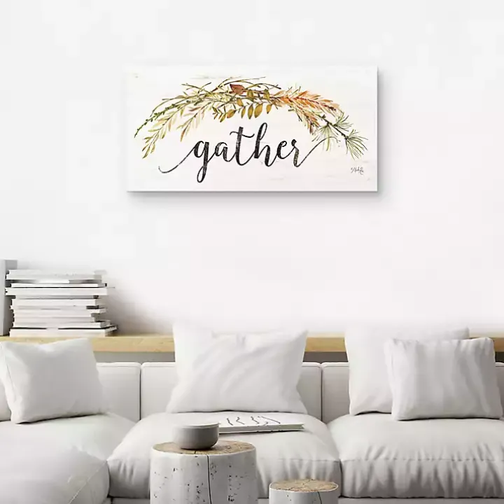 Gather Garland Fall Canvas Art Print