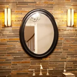 George Black Ridged Oval Wall Mirror