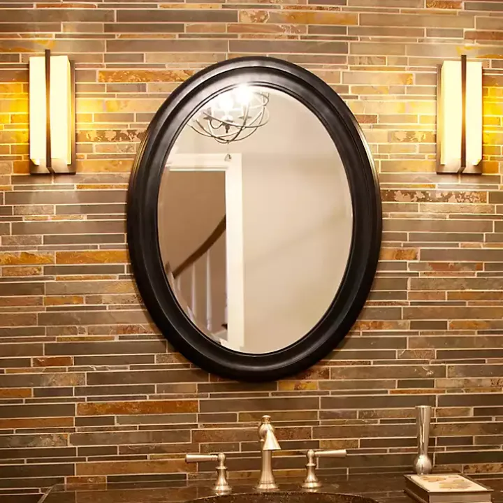George Black Ridged Oval Wall Mirror