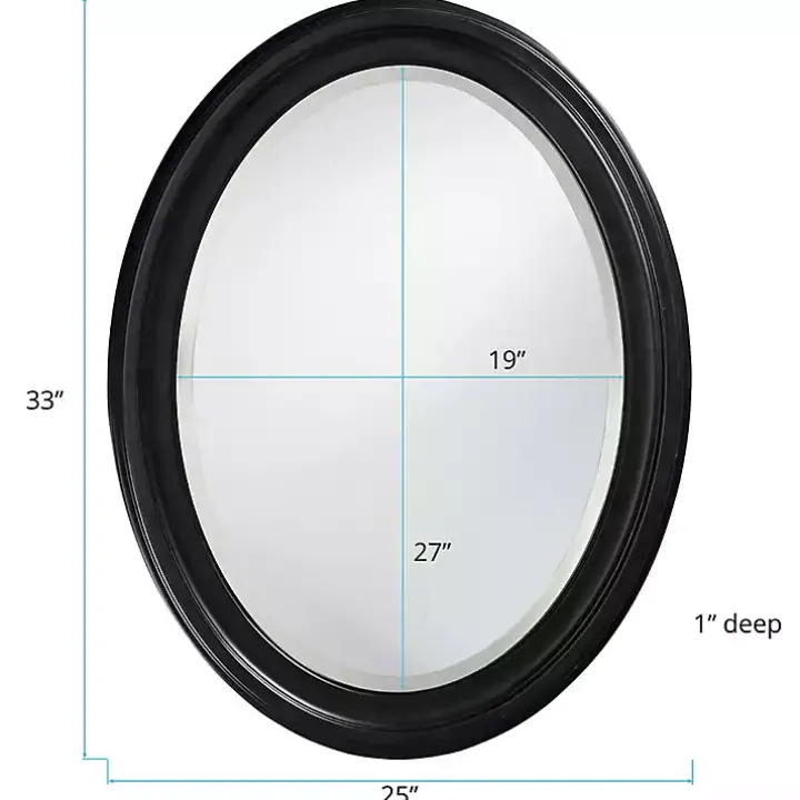 George Black Ridged Oval Wall Mirror