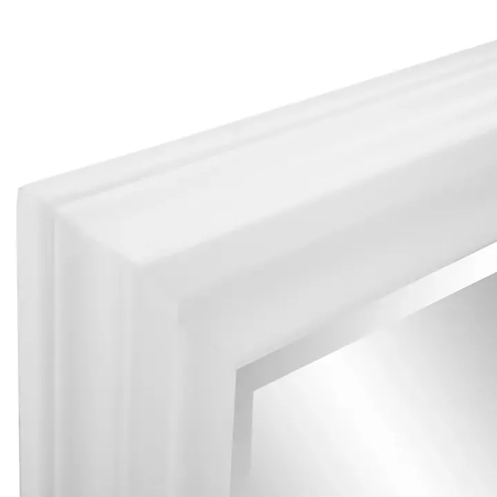 George White Ridged Rectangular Wall Mirror