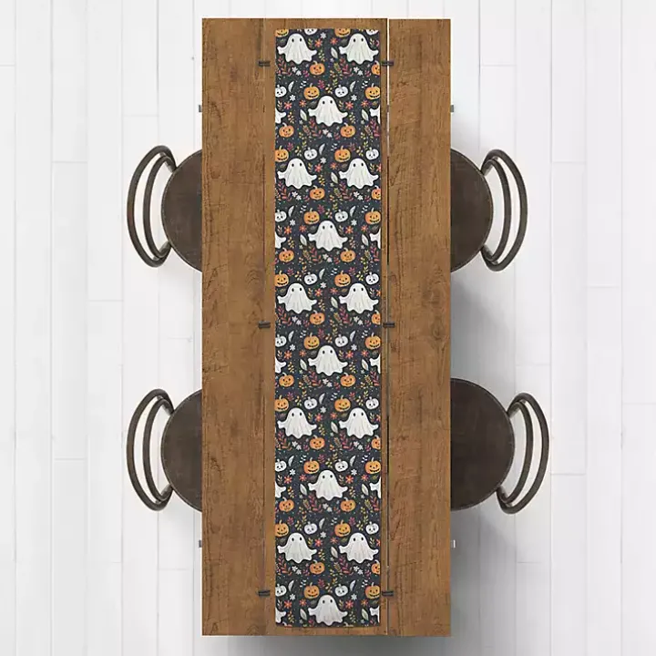Ghosts and Pumpkins Halloween Table Runner, 72 in.