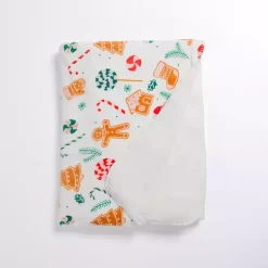 Gingerbread Sherpa Plush Throw
