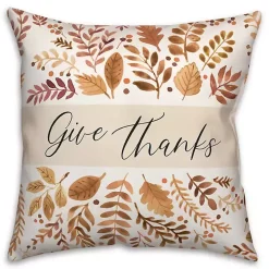 Give Thanks Outdoor Throw Pillow