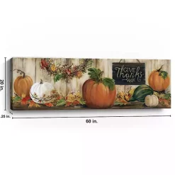 Give Thanks Pumpkins Canvas Art Print