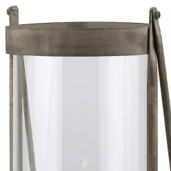 Glass and Rustic Metal Lantern