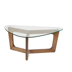 Glass Triangular Walker Coffee Table