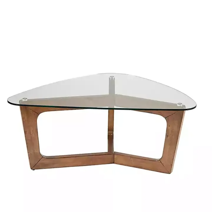 Glass Triangular Walker Coffee Table