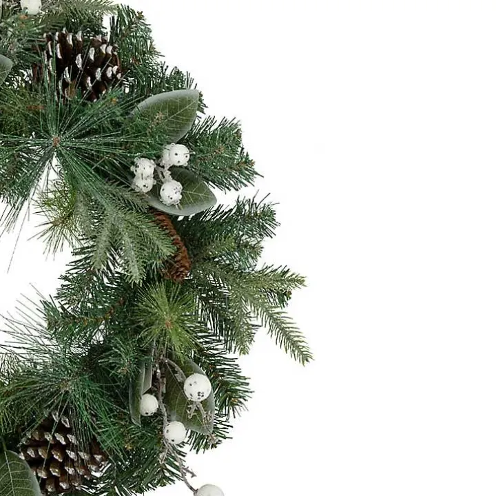 Glitter Frost Berry Pine Christmas Wreath