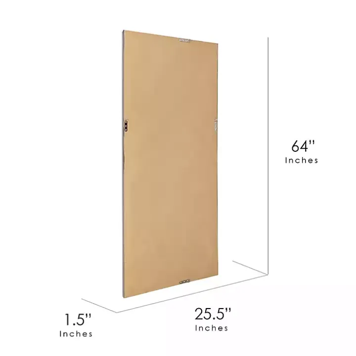 Glossy Black Frame Leaning Mirror
