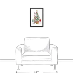 Gnomes Decorating Christmas Tree Wall Plaque