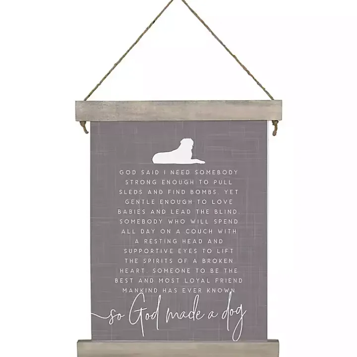 God Made a Dog Wall Plaque