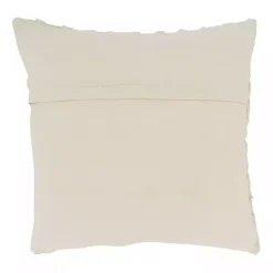 Gold & Cream Tufted Tassels Throw Pillow