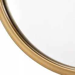 Gold Abstract Oblong Wall Mirror