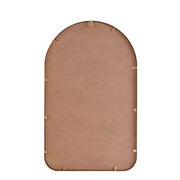 Gold Adaline Floral Arched Wall Mirror
