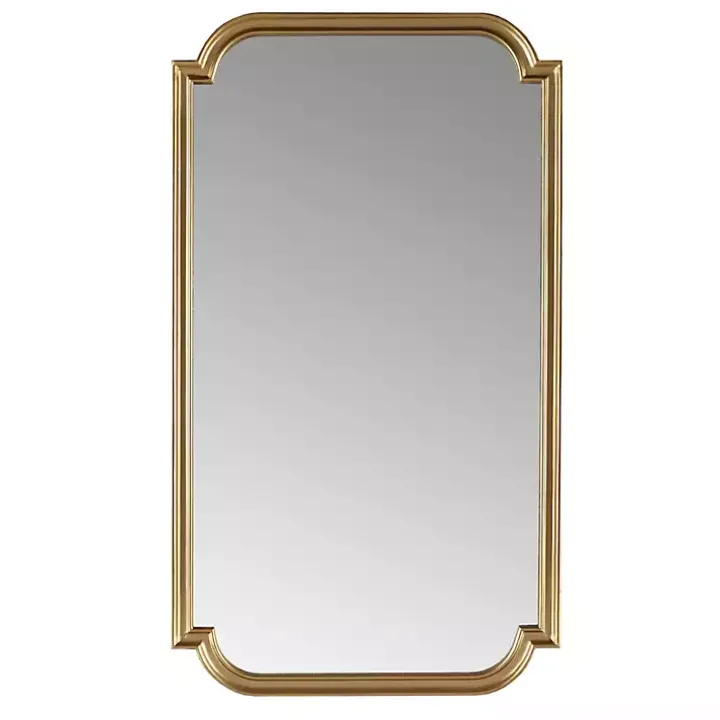 Gold Adelaide Scalloped Rectangular Wall Mirror