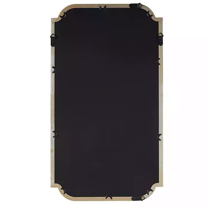 Gold Adelaide Scalloped Rectangular Wall Mirror