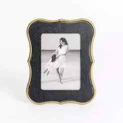 Gold and Black Quatrefoil Picture Frame, 5x7