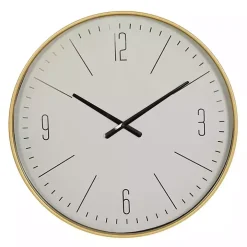 Gold and White Classic Wall Clock