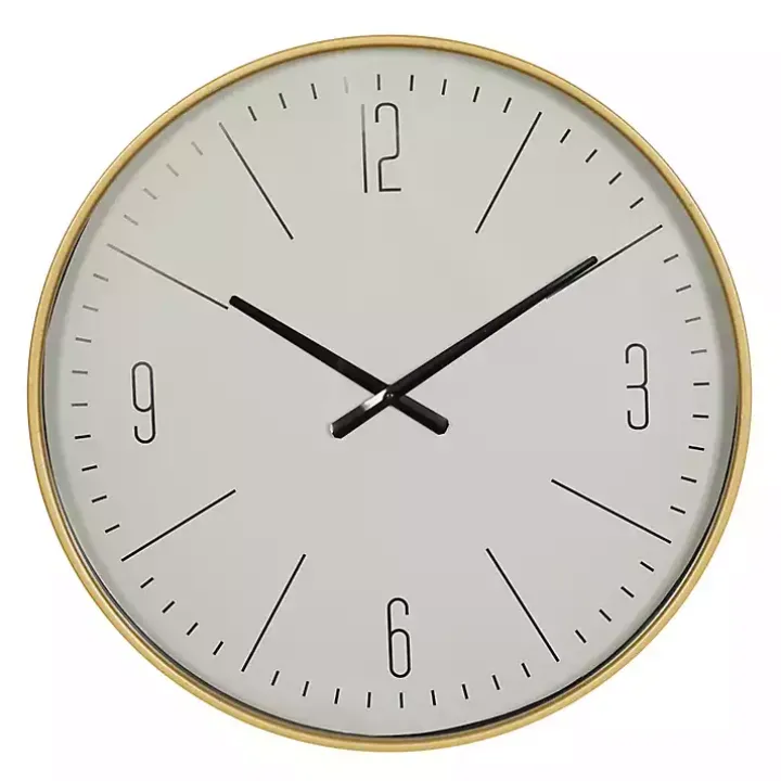 Gold and White Classic Wall Clock