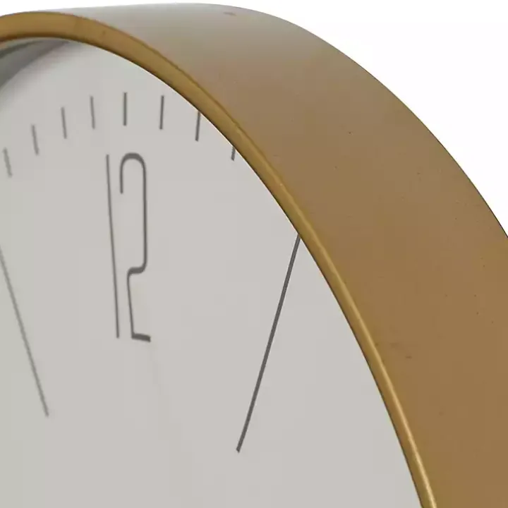 Gold and White Classic Wall Clock