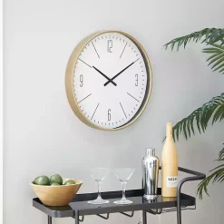 Gold and White Classic Wall Clock