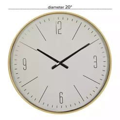 Gold and White Classic Wall Clock