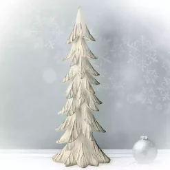 Gold and White Weathered Christmas Tree